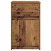 vidaXL LED Bedside Cabinet Old wood 38 x 34 x 61 cm Engineered wood