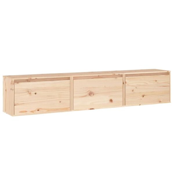 vidaXL TV Cabinets 3 pcs Solid Wood Pine