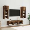 vidaXL TV Wall Units 5 pcs Black Oak 60 x 30 x 30 cm Engineered Wood