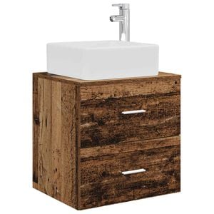 vidaXL Wall-Mounted Sink Vanity Old Wood 49.5 x 41 x 63 cm