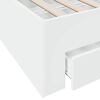 vidaXL Bed Frame with Drawers without Mattress White 100x200 cm