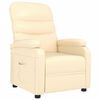 vidaXL Recliner Chair Cream Faux Leather