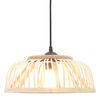 vidaXL Pendant Lamp Bamboo 37x15.5 cm 40 W Semicircle E27