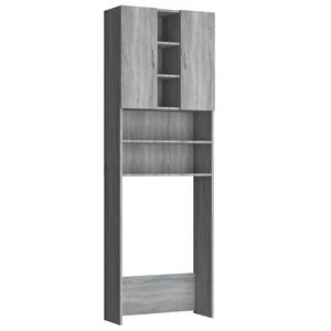 vidaXL Washing Machine Cabinet Grey Sonoma 64x25.5x190 cm