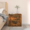 vidaXL Wall-mounted Bedside Cabinet Smoked Oak 50x36x47 cm