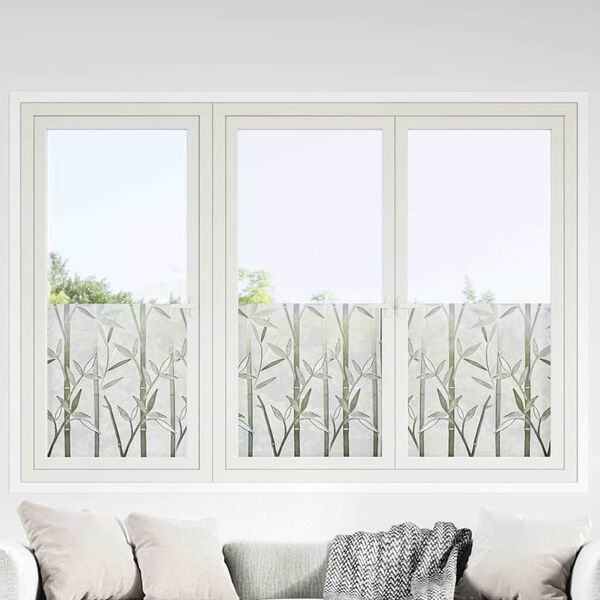 vidaXL Window Films 2 pcs Frosted Bamboo Pattern PVC