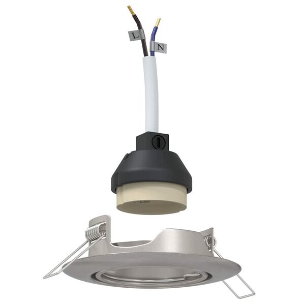 vidaXL Spotlights with Spotlights 6 pcs Silver 9 x 9 cm Metal