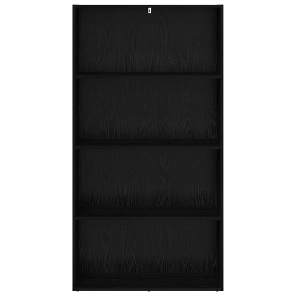 vidaXL Book Cabinet Black Oak 80 x 30 x 151.5 cm Engineered Wood