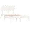 vidaXL Bed Frame without Mattress White 120x190 cm Small Double Solid Wood