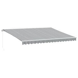 vidaXL Retractable Awning Anthracite and White 450 x 350 cm