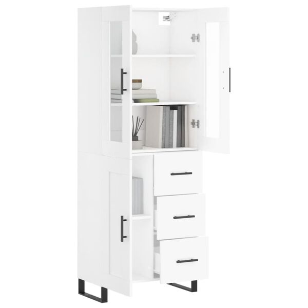 vidaXL Highboard White 69.5x34x180 cm Engineered Wood