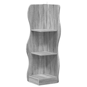 vidaXL Corner Shelf Grey Sonoma 34 x 33 x 102 cm Engineered Wood
