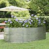 vidaXL Garden Raised Bed Silver 212x140x68 cm Galvanised Steel