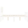 vidaXL Senior Bed without Mattress White 120x200 cm Solid Wood