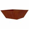 vidaXL Garden Planter 5 pcs Rusty 40 x 40 x 15 cm Weathering Steel