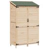 vidaXL Garden Shed Natural 106.5 x 56 x 176 cm Solid Fir Wood