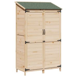 vidaXL Garden Shed Natural 106.5 x 56 x 176 cm Solid Fir Wood