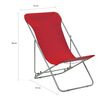 vidaXL Folding Beach Chairs 2 pcs Steel and Oxford Fabric Red
