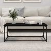 vidaXL Coffee Table Black 102x50x40 cm Engineered Wood and Iron