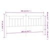 vidaXL Metal Replace Headboard Black 200 cm