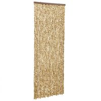 vidaXL Fly Curtain Beige and Brown 100x200 cm Chenille