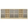 vidaXL Bookcase with Doors Sonoma Oak 204x37x75 cm Engineered Wood