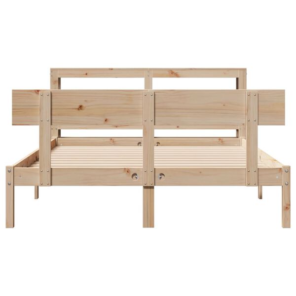 vidaXL Bed Frame without Mattress 140x200 cm Solid Wood Pine
