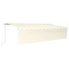 vidaXL Manual Retractable Awning with Blind 6x3m Cream