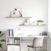 vidaXL Floating Wall Shelves 2 pcs Oak 120x23.5x3.8 cm MDF
