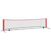 vidaXL Tennis Net Folding Black and Red 396 x 92 x 87 cm Polyester