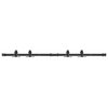 vidaXL&nbsp;Sliding Cabinet Door Kit 122 cm Carbon Steel