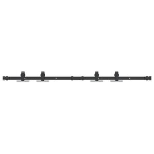 vidaXL&nbsp;Sliding Cabinet Door Kit 122 cm Carbon Steel