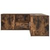 vidaXL Corner Cabinet Smoked Oak 200x40x45 cm Engineered Wood