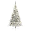 vidaXL Artificial Pre-lit Christmas Tree Silver 240 cm PET