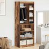 vidaXL Wardrobe with Shelf with Storage Old Wood 77 x 48 x 102 cm