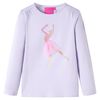 vidaXL Kids' T-shirt with Long Sleeves Light Lilac 92
