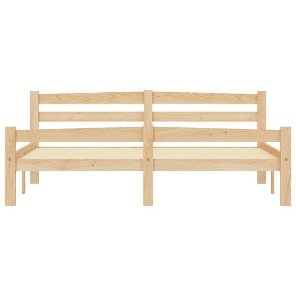 vidaXL Bed Frame without Mattress Solid Pinewood 160x200 cm
