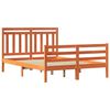 vidaXL Bed Frame with Headboard Wax Brown 160 x 200 cm