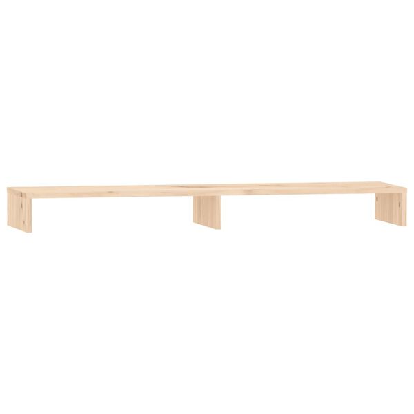 vidaXL Monitor Stand 100x27x10 cm Solid Wood Pine