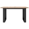 vidaXL Coffee Table O-Frame 60x60x40 cm Solid Wood Pine and Steel