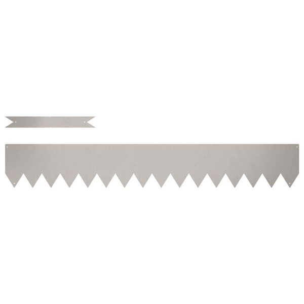 vidaXL Lawn Edging 20 pcs Brown 100 x 0.05 x 15 cm Weathering Steel