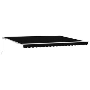 vidaXL Retractable Awning Black 450 x 300 cm Polyester and Aluminium