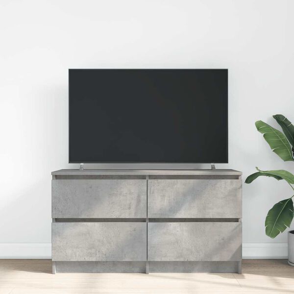 vidaXL TV Cabinet Concrete Grey 100x35x54 cm Engineered Wood