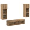 vidaXL TV Wall Unit 6 pcs Artisan Oak Engineered Wood