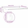 vidaXL Awning Manual White 4 x 3 m Metal