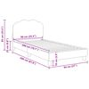 vidaXL Children's Bed Frame with Headboard Cream 90 x 200 cm