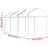 vidaXL Gazebo with Roof White 6.69x2.28x2.69 m Polyethylene