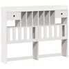 vidaXL Bookcase Bed without Mattress White 150x200 cm King Solid Wood Pine