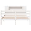 vidaXL Bookcase Bed without Mattress White 135x190 cm Double Solid Wood Pine