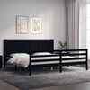 vidaXL Bed Frame without Mattress Black 200x200 cm Solid Wood